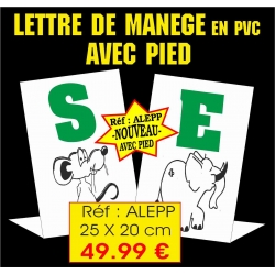 Réf. ALEPP - Lettre de manège enfants AVEC PIED